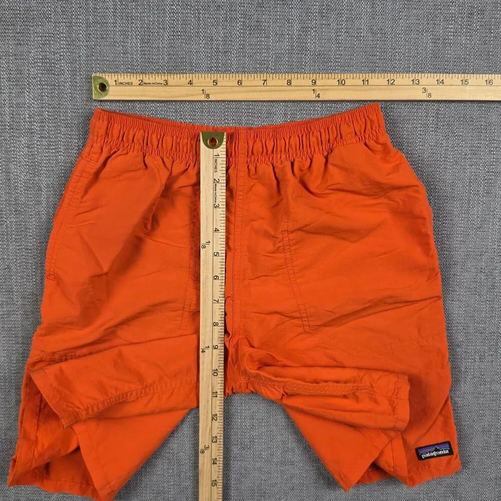 Patagonia Baggies Shorts Boys XL 14 Orange Nylon Swim Trunk Board Shorts Water